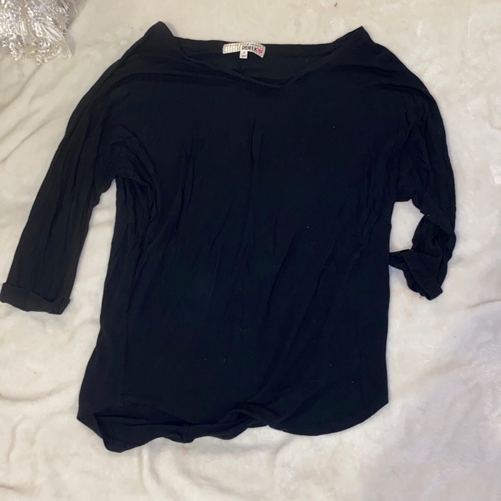 Plain black blouse
